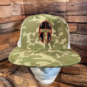 Titan Ready Mix Camo Hat Mesh SnapBack Adjustable Cap USA Flag Guardian Logo